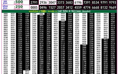 Rajshree 50 Som Weekly Lottery 7:30pm Result 11 May 2026
