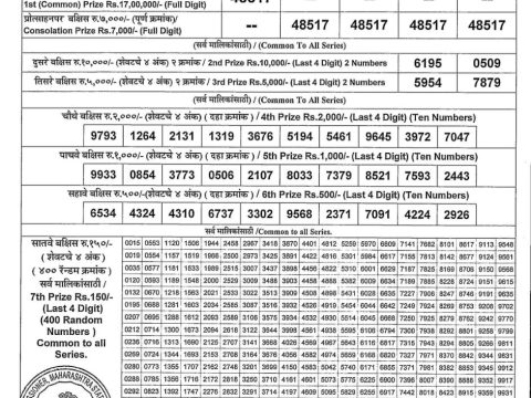 Rajshree Lottery Result Today