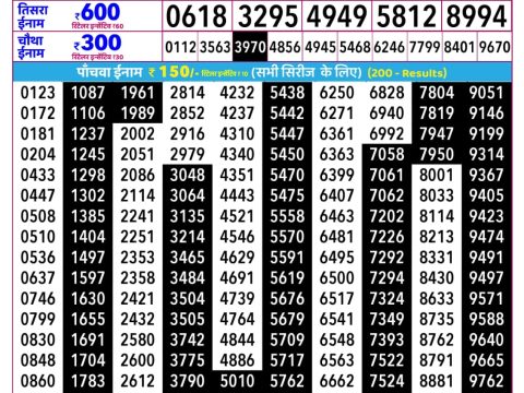 Rajshree Lottery Result Today