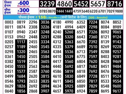 Rajshree Lottery Result Today
