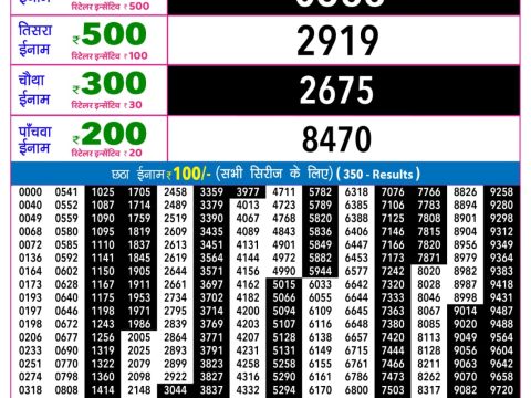 Rajshree Lottery Result Today