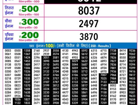 Rajshree Night Ravi Weekly Lottery 9pm Result 24 May 2026 Rajshree Lottery Result Today