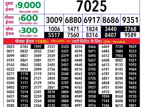 Rajshree Lily Weekly Lottery 4pm result 27 May 2026 Rajshree Lottery Result Today