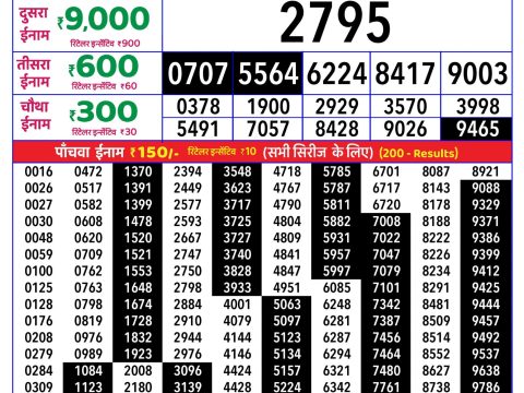 Rajshree Lotus Weekly Lottery 4pm Result 28 May 2026 Rajshree Lottery Result Today