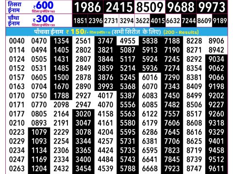 Rajshree Lottery Result Today