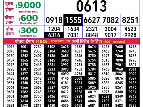 Rajshree Lottery Result Today