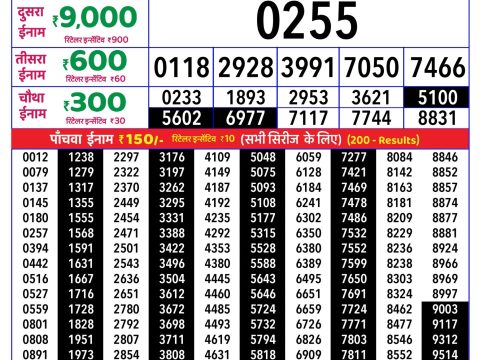 Rajshree Wednesday Weekly Lottery 8pm Result 03 June 2026 Rajshree Lottery Result Today
