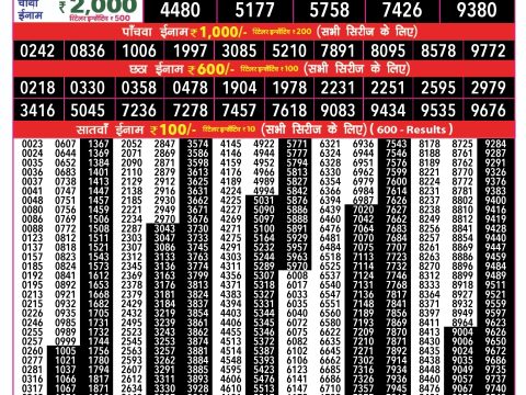 Rajshree Lottery Result Today