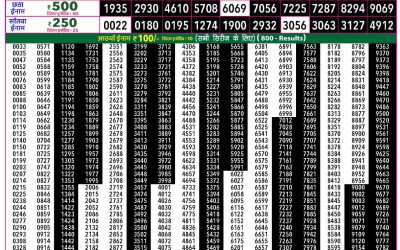 Rajshree 50 Som Weekly Lottery 7:30pm Result 01 June 2026