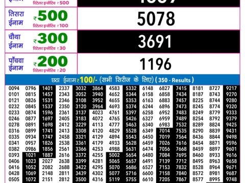 Rajshree Night Budh Weekly Lottery 9pm Result 03 June 2026 Rajshree Lottery Result Today