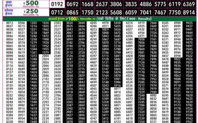 Rajshree 50 Guru Weekly Lottery 7:30pm Result 11 June 2026