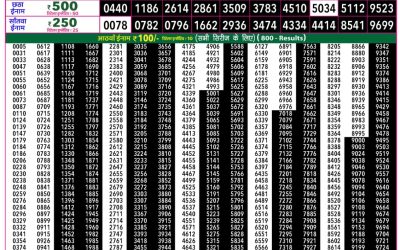 Rajshree 50 Ravi Weekly Lottery 7:30pm Result 14 June 2026