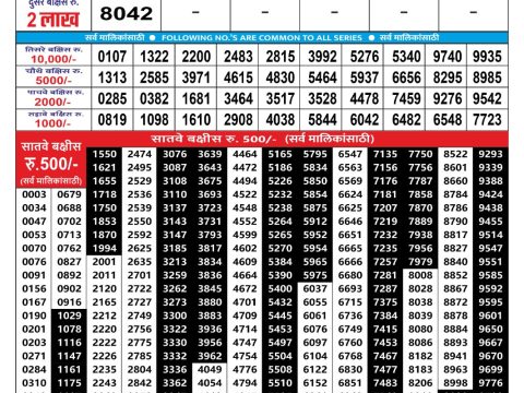 Maharashtra State Tejaswini Monthly Lottery Result 20 June 2026 Rajshree Lottery Result Today