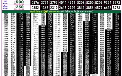 Rajshree 50 Shani Weekly Lottery 7:30pm Result 20 June 2026