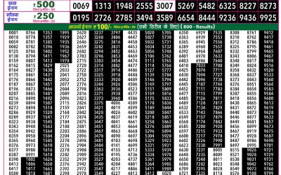 Rajshree 50 Som Weekly Lottery 7:30pm Result 22 June 2026