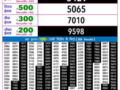 Rajshree Lottery Result Today