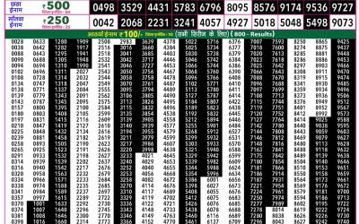 Rajshree 50 Shani Weekly Lottery 7:30pm Result 27 June 2026