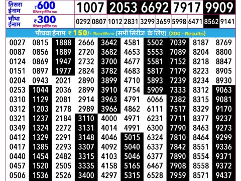 Rajshree Lottery Result Today