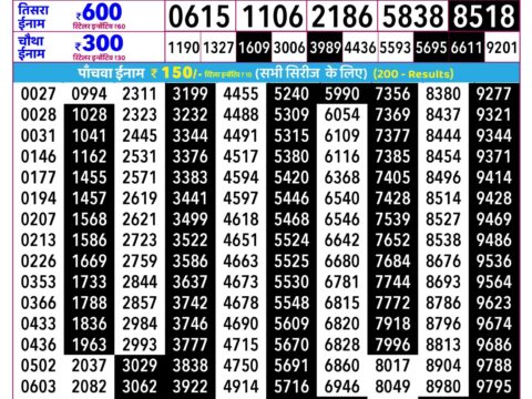 Rajshree Lottery Result Today