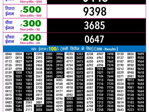 Rajshree Night Shani Weekly Lottery 9pm Result 04 July 2026 Rajshree Lottery Result Today