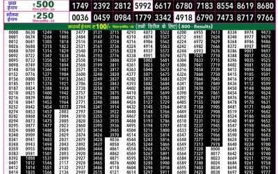 Rajshree 50 Ravi Weekly Lottery 7:30pm Result 05 July 2026