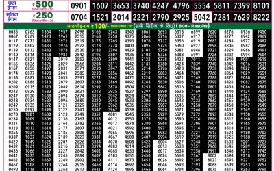 Rajshree 50 Som Weekly Lottery 7:30pm Result 06 July 2026