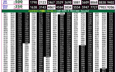 Rajshree 50 Guru Weekly Lottery 7:30pm Result 09 July 2026