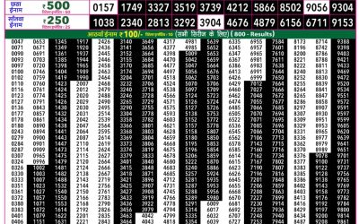 Rajshree 50 Ravi Weekly Lottery 7:30pm Result 12 July 2026