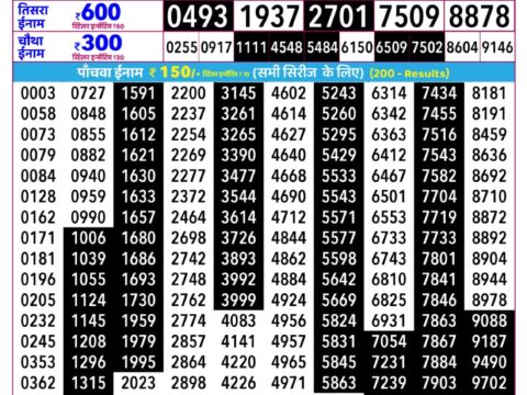 Rajshree Lottery Result Today