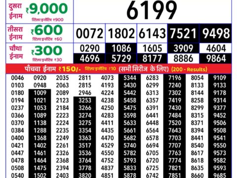 Rajshree Monday Weekly Lottery 8pm Result 10 August 2026 Rajshree Lottery Result Today