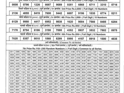 Maharashtra State Sahyadri Monthly Lottery Result 11 August 2026 Rajshree Lottery Result Today