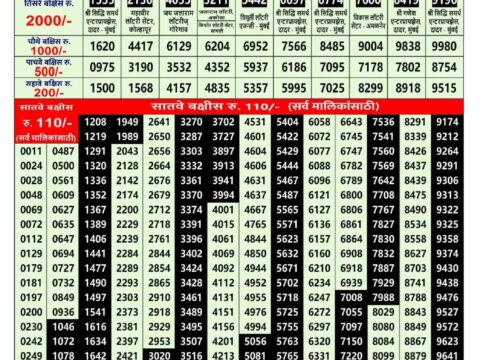 Maharashtra State Sahyadri Monthly Lottery Result 11 August 2026 Rajshree Lottery Result Today