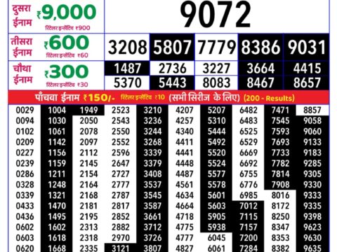Rajshree Tuesday Weekly Lottery 8pm Result 11 August 2026 Rajshree Lottery Result Today