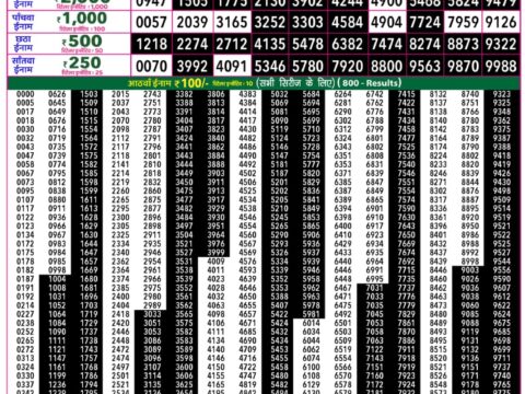 Rajshree 50 Mangal Weekly Lottery 7.30pm Result 11 August 2026 Rajshree Lottery Result Today