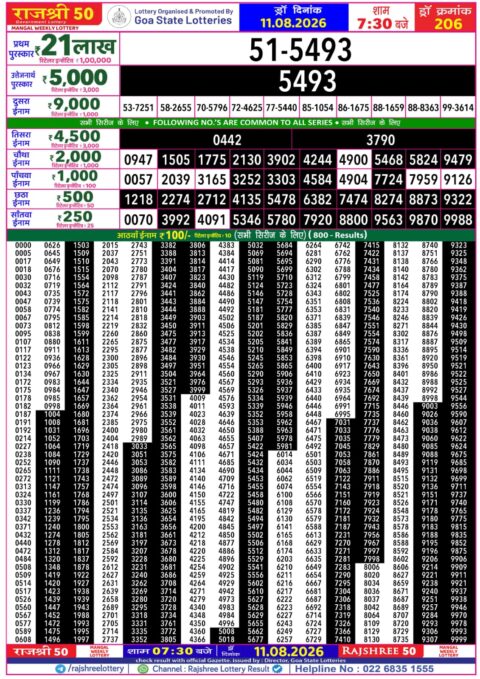 Rajshree Lottery Result Today