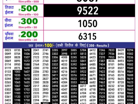Rajshree Lottery Result Today