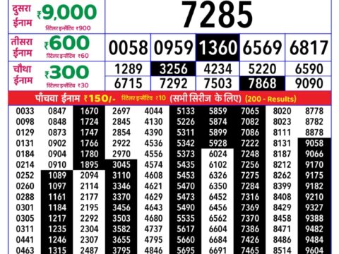 Rajshree Lottery Result Today