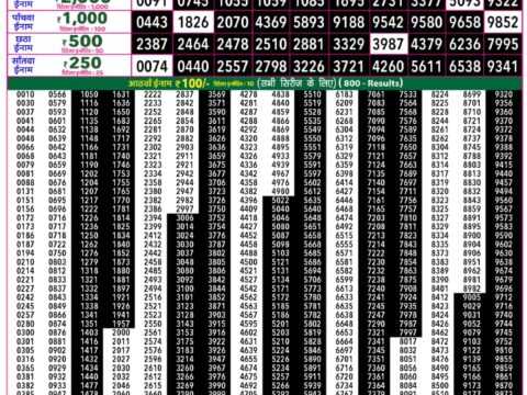 Rajshree 50 Som Weekly Lottery 7:30pm Result 17 August 2026 Rajshree Lottery Result Today
