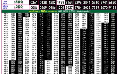 Rajshree 50 Shani Weekly Lottery 7:30pm Result 22 August 2026