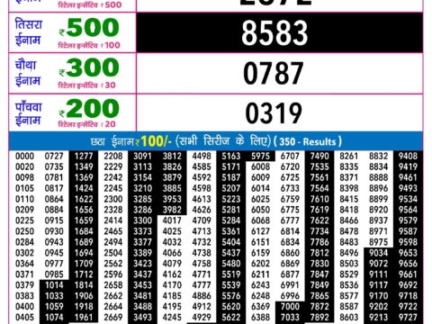 Rajshree Night Mangal Weekly Lottery 9pm Result 04 August 2026 Rajshree Lottery Result Today