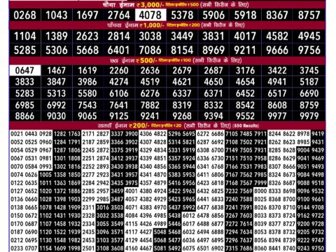 Rajshree 100 Monthly Lottery Result 06 August 2026 Rajshree Lottery Result Today