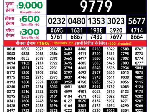 Rajshree Wednesday Weekly Lottery 8pm Result 16 September 2026 Rajshree Lottery Result Today