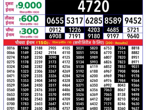 Rajshree Tuesday Weekly Lottery 8pm Result 22 September 2026 Rajshree Lottery Result Today