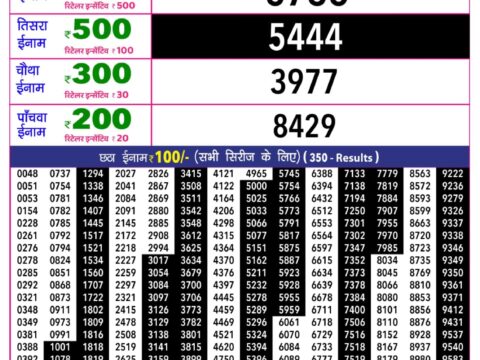 Rajshree Lottery Result Today