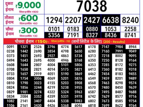 Rajshree Friday Weekly Lottery 8pm Result 25 September 2026 Rajshree Lottery Result Today