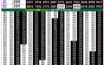 Rajshree 50 Ravi Weekly Lottery 7:30pm Result 27 September 2026