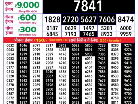 Rajshree Sunday Weekly Lottery 8pm Result 06 September 2026 Rajshree Lottery Result Today