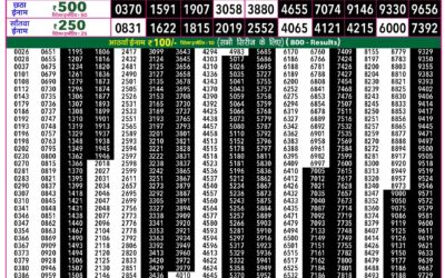 Rajshree 50 Ravi Weekly Lottery 7:30pm Result 11 October 2026