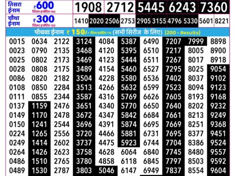 Rajshree Ravi Weekly Lottery 2.25pm Result 11 October 2026 Rajshree Lottery Result Today