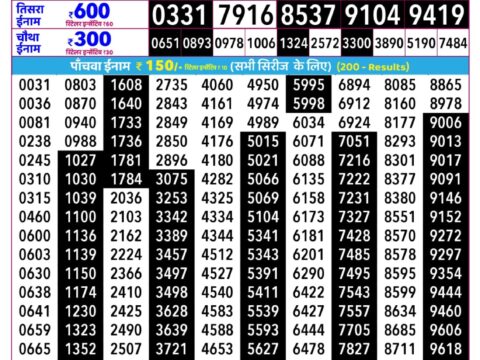 Rajshree Lottery Result Today